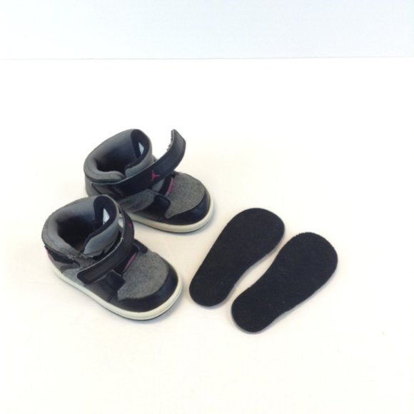 Nike Jordan 1 Flight 4 Prem GT Cool Grey/Vivid Pink-Black-White Sneakers - Picture 7 of 14